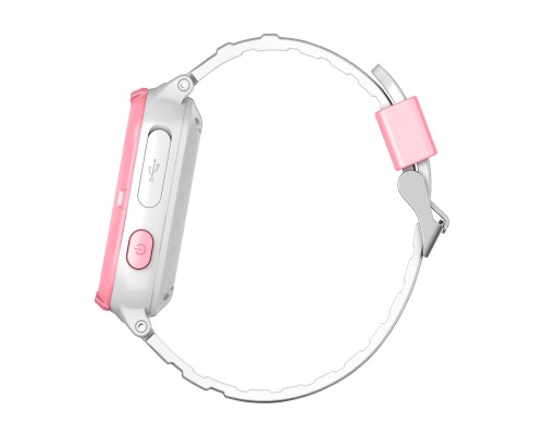 Умные часы JET KID Tiny White/Pink, детские, сенсорный экран TFT 1.2