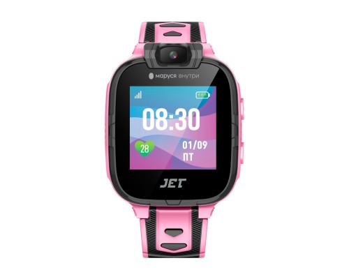 Умные часы JET KID Assistant Pink/Grey, детские, сенсорный экран IPS 1.44