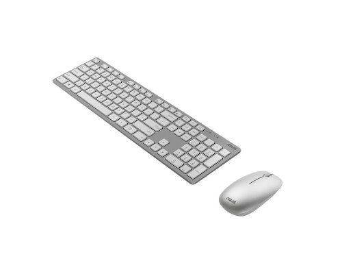 Клавиатура + мышь ASUS W5000 White беспроводная(радиоканал), оптическая, 1600 dpi, USB, цвет  белый/серый