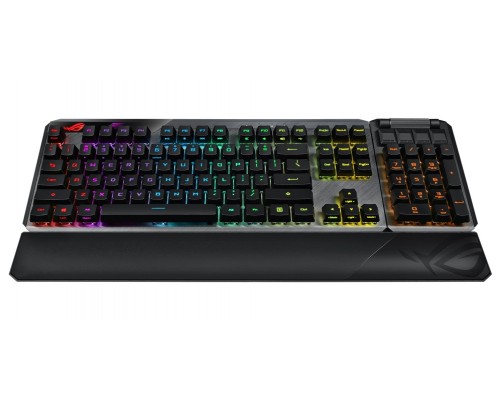 Клавиатура ASUS ROG Claymore II 90MP01W0-BKRA00 механическая, беспроводная/проводная, ROG RX Red, 2.4 ГГц/USB, RGB подсветка, черная