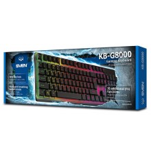 Клавиатура Sven KB-G8000 мембранная, проводная, 105 кн, USB, RGB подсветка, черная                                                                                                                                                                        