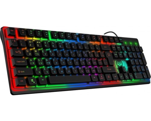 Клавиатура Sven KB-G8000 мембранная, проводная, 105 кн, USB, RGB подсветка, черная