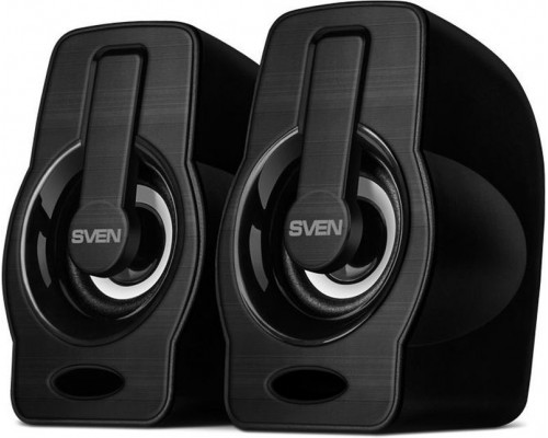 Колонки Sven 255 SV-020149 2.0, стерео, 100-20000 Гц, 6 Вт, порт USB, RGB подсветка, 53 мм, черные