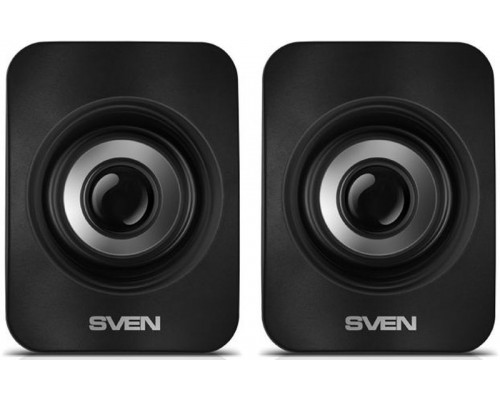 Колонки Sven 130 SV-020224 2.0, стерео, 100-20000 Гц, 6 Вт, порт USB, динамики 50 мм, цвет  черный