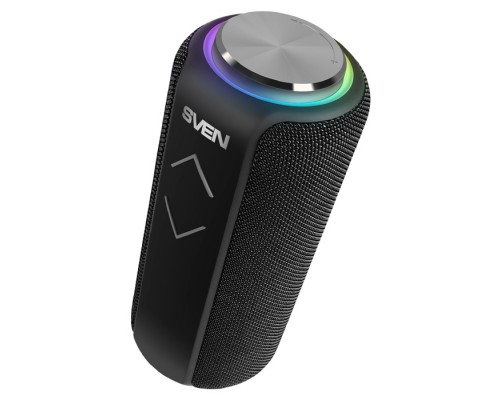 Портативная колонка Sven PS-275 стерео, 12 Вт, 120-20000 Гц, Bluetooth, TWS, FM-тюнер, microSD, microUSB/USB, mini jack 3.5 мм, 2400 мАч, IPX5, черная