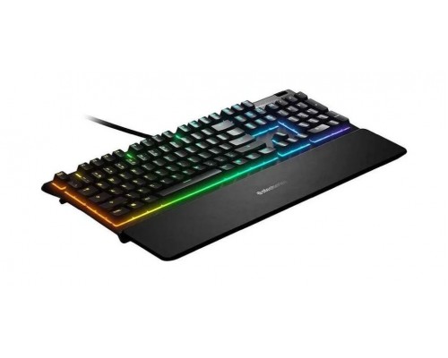 Клавиатура SteelSeries Apex 3 SS64805 мембранная проводная USB, подсветка RGB, IP32, USB-хаб, черная