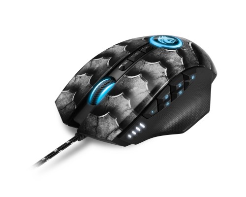 Мышь Sharkoon Drakonia II Black, оптическая, проводная, 15000 dpi, USB, подсветка RGB, цвет  черный