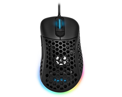 Мышь Sharkoon Light2 200 black оптическая, 16000 dpi, Pixart PMW-3389, USB, подсветка RGB, черная