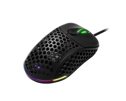 Мышь Sharkoon Light2 200 black оптическая, 16000 dpi, Pixart PMW-3389, USB, подсветка RGB, черная