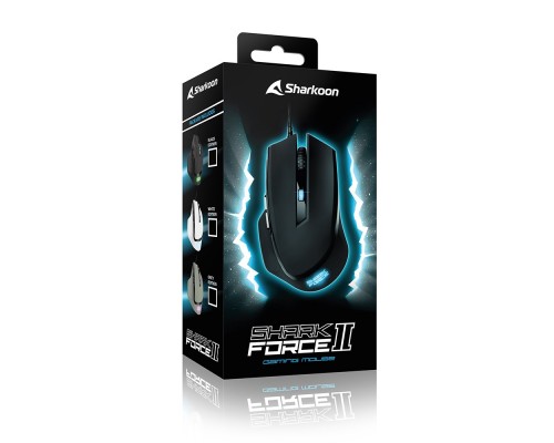 Мышь Sharkoon Shark Force II Black, оптическая, 4200 dpi, PixArt PAW3519, USB, подсветка, черная