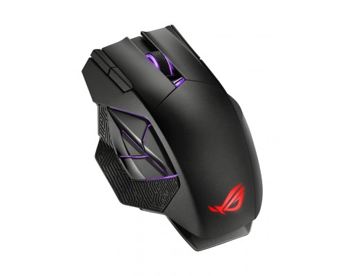 Мышь ASUS ROG Spatha X 90MP0220-BMUA00 оптическая, беспроводная/проводная, 19000 dpi, USB/радиоканал RF 2.4GHz, цвет  черный