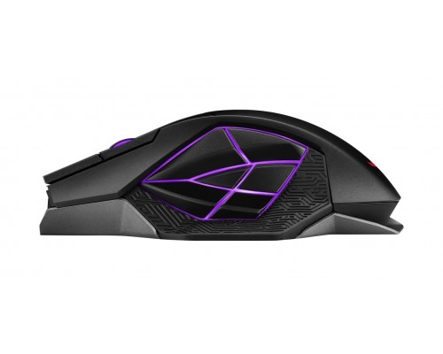 Мышь ASUS ROG Spatha X 90MP0220-BMUA00 оптическая, беспроводная/проводная, 19000 dpi, USB/радиоканал RF 2.4GHz, цвет  черный