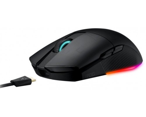 Мышь ASUS ROG Pugio II Wireless 90MP01L0-BMUA00 оптическая, беспроводная/проводная, 2.4GHz, 16000 dpi, USB, RGB подсветка, цвет  черный