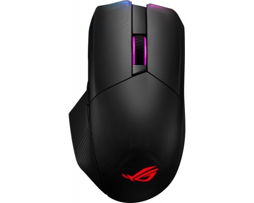 Мышь ASUS ROG Chakram оптическая, беспроводная/проводная, 16000 dpi, 2.4 ГГц/Bluetooth/USB, Qi, RGB подсветка, доп.джойстик, цвет  черная