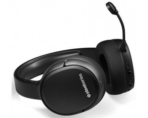 Гарнитура SteelSeries Arctis 1 Wireless SS61502 для Xbox, беспроводная, стерео, 20-20000 Гц, 32 Ом, 98 дБ, 2.4 ГГц/mini jack 3.5 mm/USB-C, 100-6500 Гц, -38 дБ, 40 мм, черная