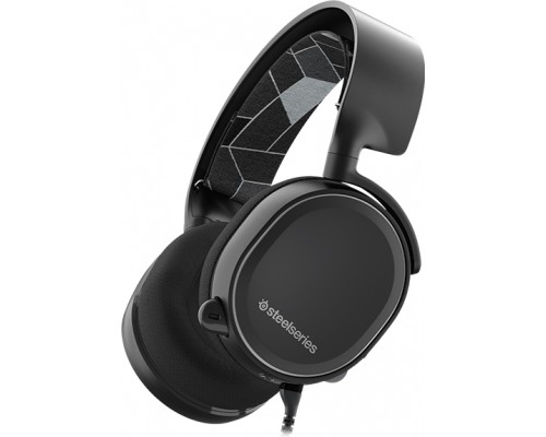 Гарнитура SteelSeries Arctis 3 Console SS61501 для PS5, проводная, звук 7.1, 20-20000 Гц, 32 Ом, 98 дБ, 2 х mini jack 3.5 mm, 100-10000 Гц, -48 дБ, 40 мм, черная