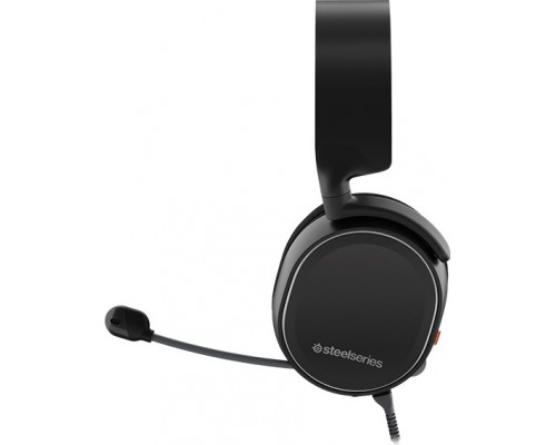 Гарнитура SteelSeries Arctis 3 Console SS61501 для PS5, проводная, звук 7.1, 20-20000 Гц, 32 Ом, 98 дБ, 2 х mini jack 3.5 mm, 100-10000 Гц, -48 дБ, 40 мм, черная