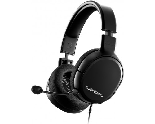 Гарнитура SteelSeries Arctis 1 SS61425 проводная, стерео, для PS, 20-20000 Гц, 32 Ом, 100 дБ, 2 х mini jack 3.5 mm, 100-10000 Гц, -38 дБ, 40 мм, черная