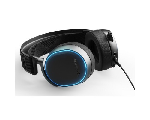 Гарнитура SteelSeries Arctis Pro black SS61486 проводная, звук 7.1, 10-40000 Гц, 32 Ом, 102 дБ, USB/mini jack 3.5 mm, 100-10000 Гц, -38 дБ, 40 мм, RGB подсветка