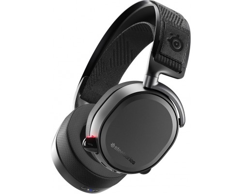 Гарнитура SteelSeries Arctis Pro Wireless black SS61473 беспроводная, 10-40000 Гц, 32 Ом, 102 дБ, 2.4 ГГц/Bluetooth/USB/mini jack 3.5 mm, 100-10000 Гц, -38 дБ, зарядная станция