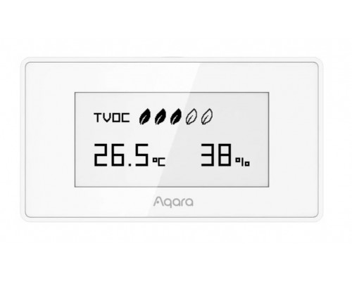 Монитор качества воздуха TVOC Aqara AAQS-S01 датчик, Zigbee, батарейка  2хCR2450, 0 - 25 мг/м3, магнит, пластик, белый