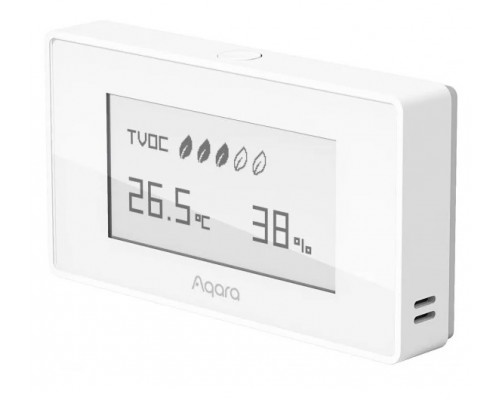 Монитор качества воздуха TVOC Aqara AAQS-S01 датчик, Zigbee, батарейка  2хCR2450, 0 - 25 мг/м3, магнит, пластик, белый