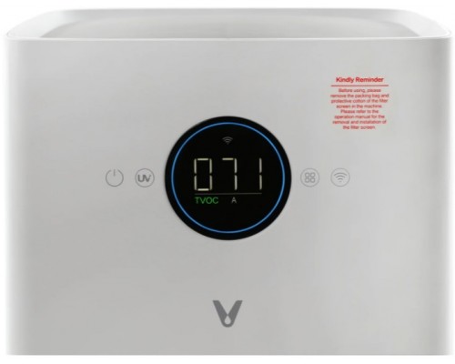 Воздухоочиститель Viomi Smart Air Purifier Pro VXKJ03 до 60 м2, 500 м3/час, предварительный/угольный, УФ-лампа, 65 дБ, ионизатор, дисплей, белый
