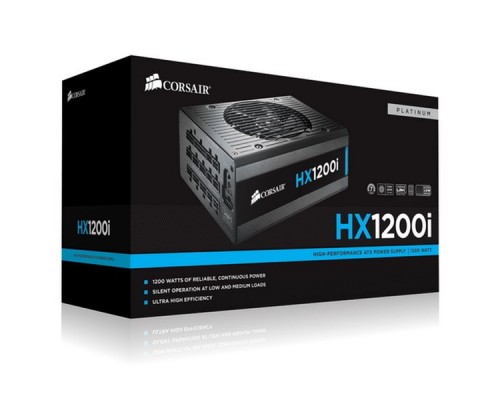 Блок питания Corsair HX1200i  [CP-9020070-EU] High-Performance ATX Power Supply — 1200 Watt 80 Plus® PLATINUM Certified PSU, RTL