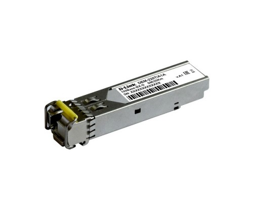 Трансивер 220T/20KM/A1A WDM SFP-трансивер с 1 портом 100Base-BX-D (Tx:1550 нм, Rx:1310 нм) для одномодового оптического кабеля (до 20 км)
