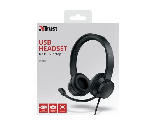 Наушники TRUST RYDO USB HEADSET (24133_T) Наушники TRUST RYDO USB HEADSET (24133_T)
