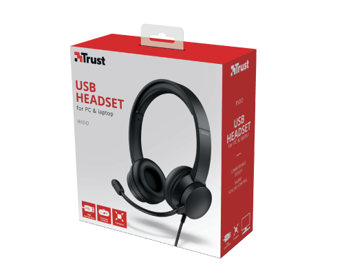Наушники TRUST RYDO USB HEADSET (24133_T) Наушники TRUST RYDO USB HEADSET (24133_T)