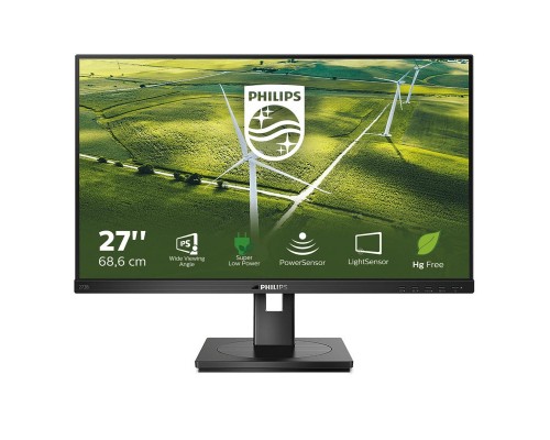 Монитор LCD 27'' [16:9] 1920х1080(FHD) IPS, nonGLARE, 250cd/m2, H178°/V178°, 1000:1, 50M:1, 16.7M, 4ms, VGA, DVI, HDMI, DP, USB-Hub, Height adj, Tilt, Swivel, Speakers, 3Y, Black