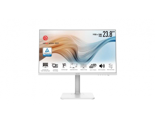 Монитор LCD Modern MD241PW 23.8'' 16:9 1920х1080(FHD) IPS, nonGLARE, 250cd/m2, H178°/V178°, 1000:1, 100M:1, 16,7 миллионов цветов, 5ms, VGA, HDMI, DP, Swivel, Speakers, Black