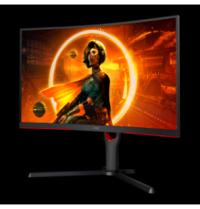 Монитор LCD 27'' [16:9] 2560х1440(WQHD) VA, Curved, nonGLARE, 300cd/m2, H178°/V178°, 3000:1, 80M:1, 16.7M, 4ms, VGA, 2xHDMI, DP, USB-Hub, Height adj, Pivot, Tilt, Swivel, Speakers, 3Y, Black-Red                                                        