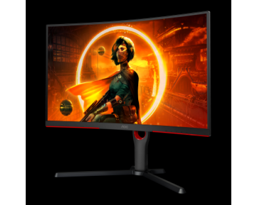 Монитор LCD 27'' [16:9] 2560х1440(WQHD) VA, Curved, nonGLARE, 300cd/m2, H178°/V178°, 3000:1, 80M:1, 16.7M, 4ms, VGA, 2xHDMI, DP, USB-Hub, Height adj, Pivot, Tilt, Swivel, Speakers, 3Y, Black-Red