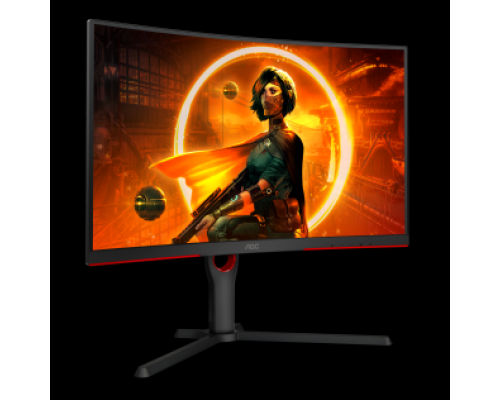 Монитор LCD 27'' [16:9] 2560х1440(WQHD) VA, Curved, nonGLARE, 300cd/m2, H178°/V178°, 3000:1, 80M:1, 16.7M, 4ms, VGA, 2xHDMI, DP, USB-Hub, Height adj, Pivot, Tilt, Swivel, Speakers, 3Y, Black-Red