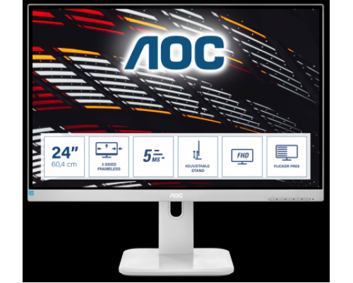 Монитор LCD 23.8'' [16:9] 1920х1080(FHD) IPS, nonGLARE, 250cd/m2, H178°/V178°, 1000:1, 50M:1, 16.7M, 5ms, VGA, DVI, HDMI, DP, USB-Hub, Height adj, Pivot, Tilt, Swivel, Speakers, Audio out, 3Y, Grey