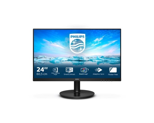 Монитор LCD 23.8'' [16:9] 1920х1080(FHD) VA, nonGLARE, 250cd/m2, H178°/V178°, 3000:1, 10M:1, 16,7 миллионов цветов, 4ms, VGA, HDMI, DP, Tilt, Speakers, 2Y, Black