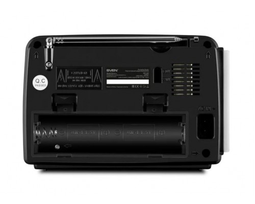 Портативная акустическая система SVEN SRP-535, черный, радиоприемник, мощность 3 Вт (RMS), FM/AM/SW, USB, microSD, фонарь, встроенный аккумулятор