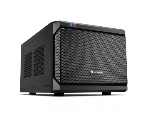 Корпус Sharkoon QB One Mini-ITX, Micro-Tower, 2x USB 2.0, 2x USB 3.0, Audio, 1x 120mm fan, без БП, сталь, черный