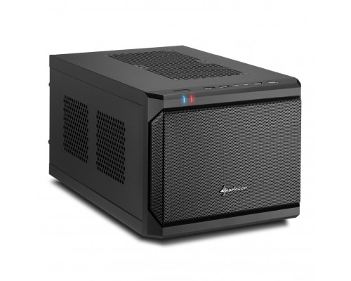 Корпус Sharkoon QB One Mini-ITX, Micro-Tower, 2x USB 2.0, 2x USB 3.0, Audio, 1x 120mm fan, без БП, сталь, черный