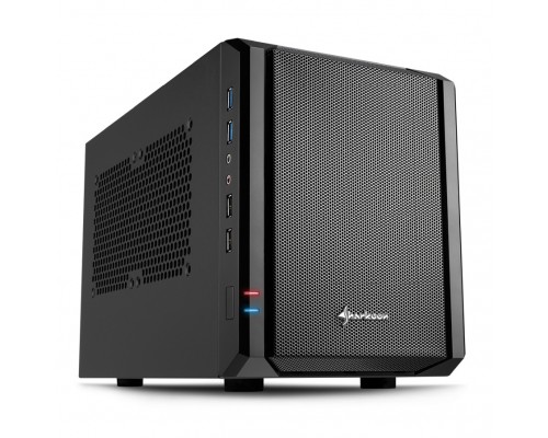 Корпус Sharkoon QB One Mini-ITX, Micro-Tower, 2x USB 2.0, 2x USB 3.0, Audio, 1x 120mm fan, без БП, сталь, черный