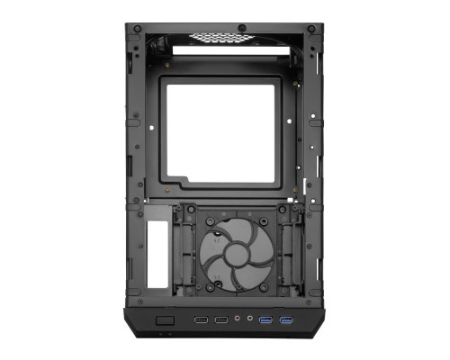 Корпус Sharkoon QB One Mini-ITX, Micro-Tower, 2x USB 2.0, 2x USB 3.0, Audio, 1x 120mm fan, без БП, сталь, черный