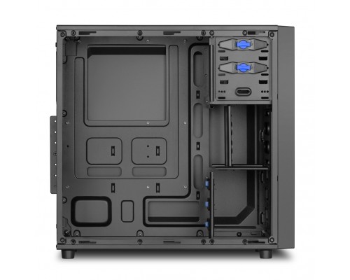 Корпус Sharkoon VS4-S ATX, mATX, Mini-ITX, Midi-Tower, 2 x USB 2.0, Audio, 1 x 120mm fan, без БП, без окна, металл, цвет  черный