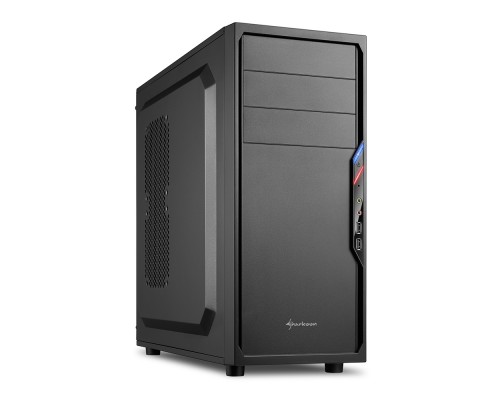 Корпус Sharkoon VS4-S ATX, mATX, Mini-ITX, Midi-Tower, 2 x USB 2.0, Audio, 1 x 120mm fan, без БП, без окна, металл, цвет  черный