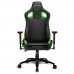 Игровое кресло Sharkoon Elbrus 2 компьютерное, до 150 кг, синтетическая кожа, металл, цвет  черный/зеленый