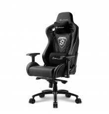 Игровое кресло Sharkoon Skiller SGS4 компьютерное, до 150 кг, кожа PU/PVC, металл, цвет  черный                                                                                                                                                           