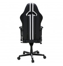 Игровое кресло DXRacer Racing OH/RV131/NW компьютерное, до 115 кг, винил под карбон/кожа PU, металл, цвет  черный/белый                                                                                                                                   