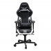 Игровое кресло DXRacer Racing OH/RV131/NW компьютерное, до 115 кг, винил под карбон/кожа PU, металл, цвет  черный/белый