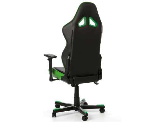 Игровое кресло DXRacer Racing OH/RE0/NE компьютерное, до 91 кг, кожа PU, металл, цвет  черный/зеленый